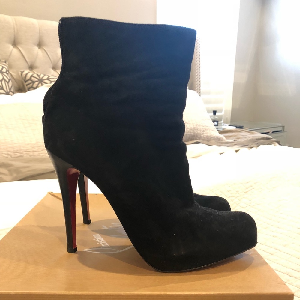 Christian Louboutin Arielle Talon 120 Suede Bootie